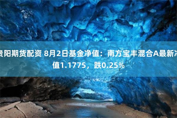 贵阳期货配资 8月2日基金净值：南方宝丰混合A最新净值1.1775，跌0.25%