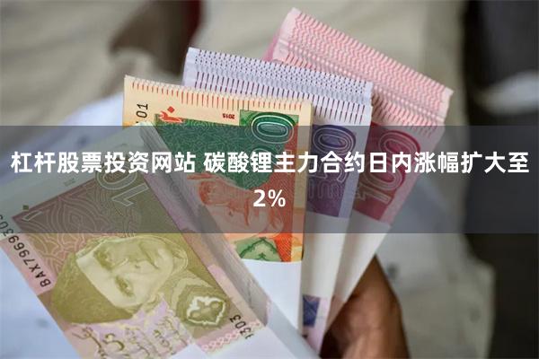 杠杆股票投资网站 碳酸锂主力合约日内涨幅扩大至2%