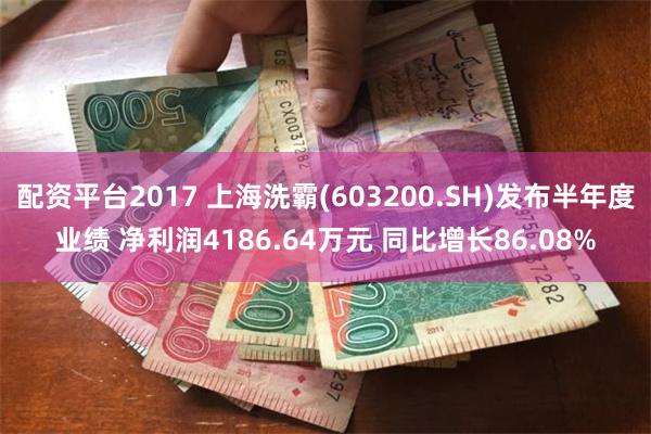 配资平台2017 上海洗霸(603200.SH)发布半年度业绩 净利润4186.64万元 同比增长86.08%