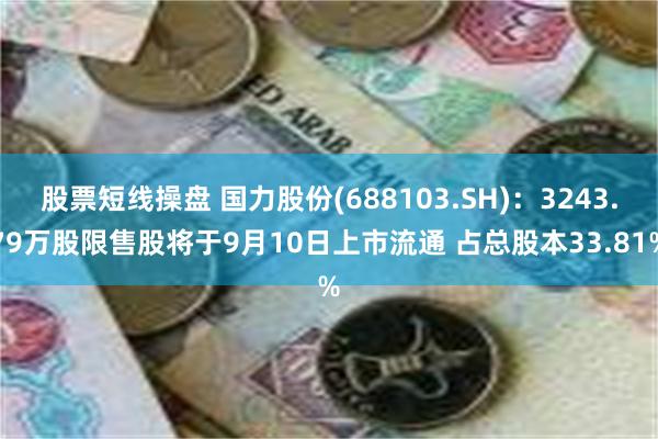 股票短线操盘 国力股份(688103.SH)：3243.79万股限售股将于9月10日上市流通 占总股本33.81%