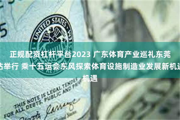 正规配资杠杆平台2023 广东体育产业巡礼东莞站举行 乘十五运会东风探索体育设施制造业发展新机遇