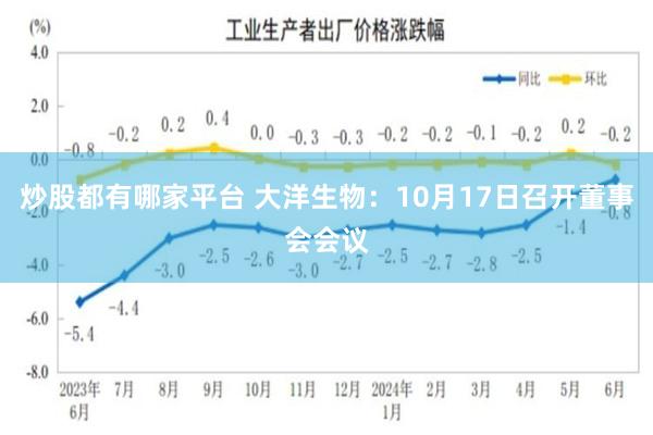 炒股都有哪家平台 大洋生物：10月17日召开董事会会议