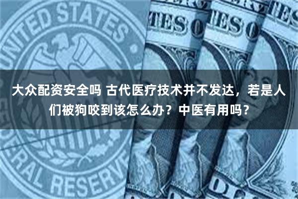 大众配资安全吗 古代医疗技术并不发达，若是人们被狗咬到该怎么办？中医有用吗？