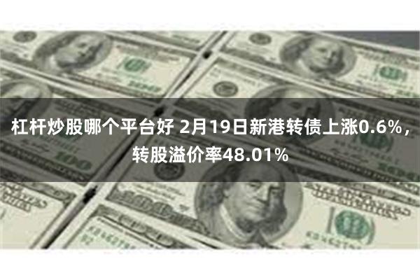 杠杆炒股哪个平台好 2月19日新港转债上涨0.6%，转股溢价率48.01%